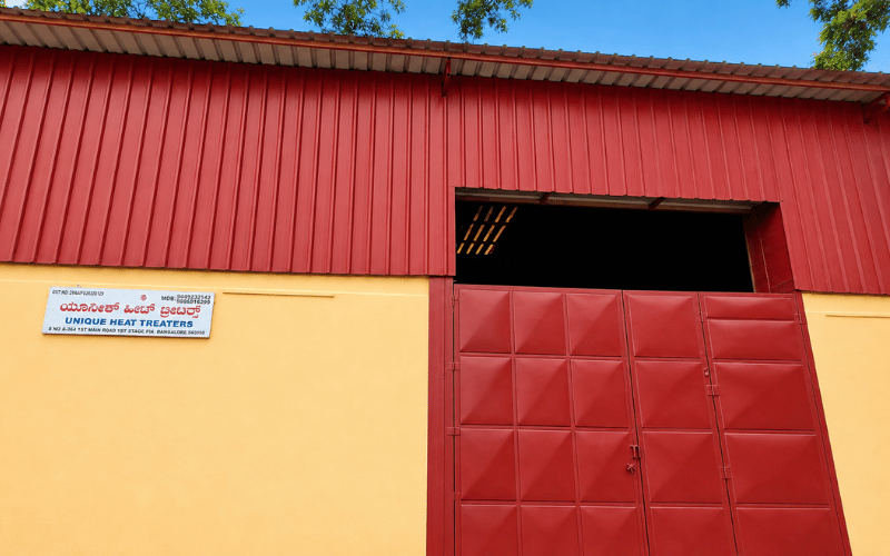 Heat-treated industrial components at Unique Heat Treaters
